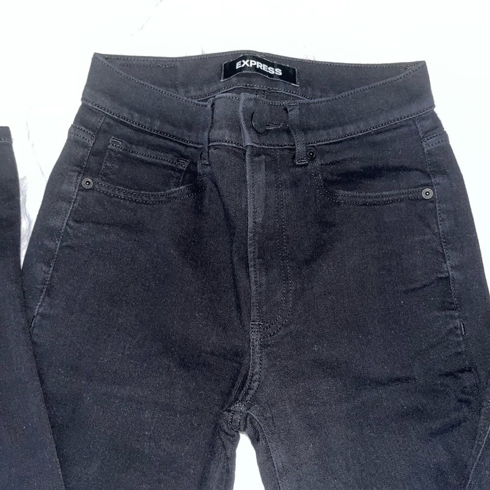 Express Black Flare Jeans